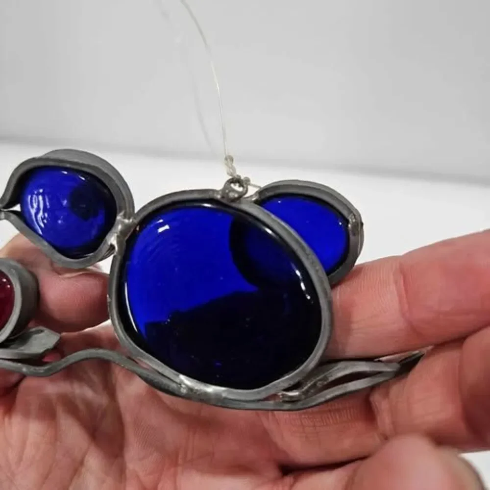 Stained glass bird ornament